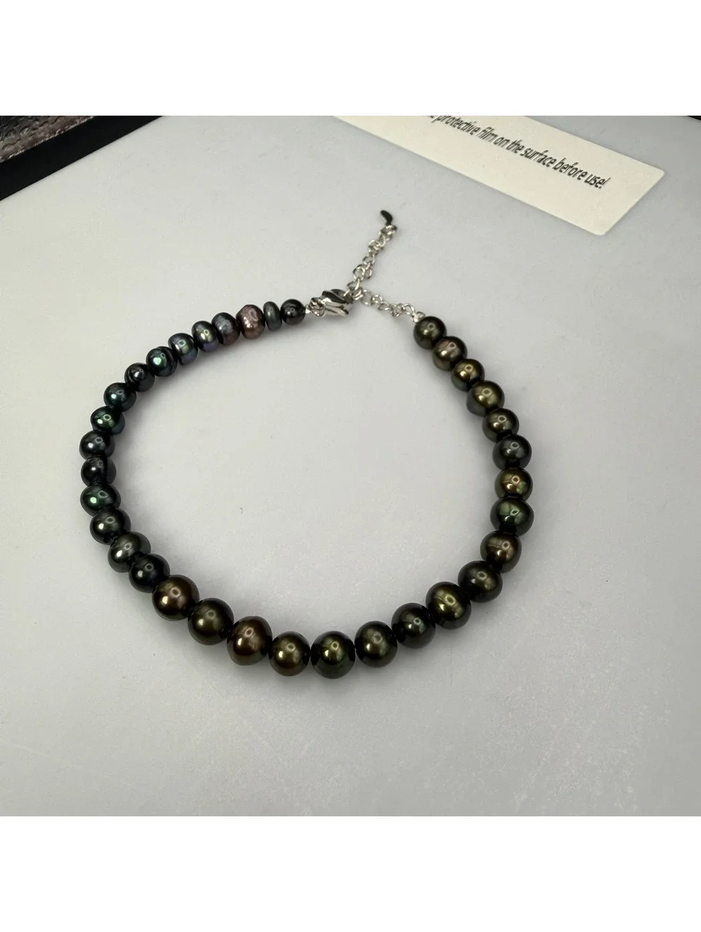 candy+clover oil slick natural pearl bracelet